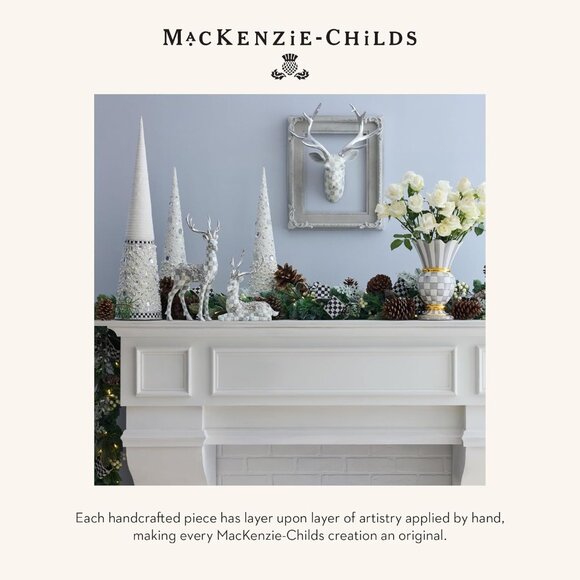 Whimsical Sterling Check Deer Figurine 15.75” – Perfect for Festive Displays - Picture 6 of 6